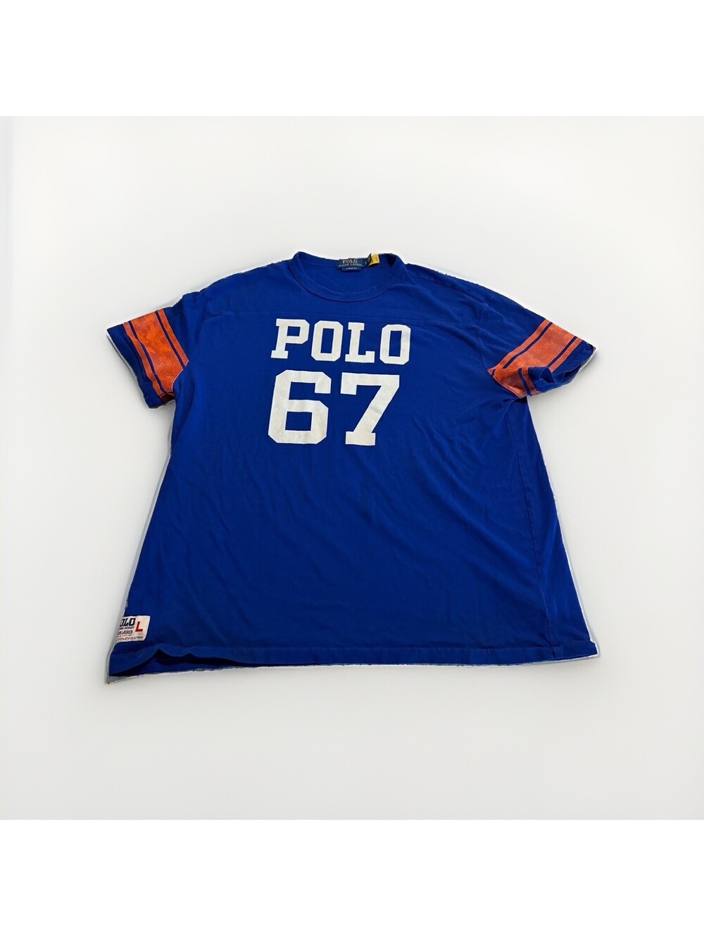 Polo Ralph Lauren Classic Fit Jersey T Shirt L Polo 67 Sporting Goods Blue Trim